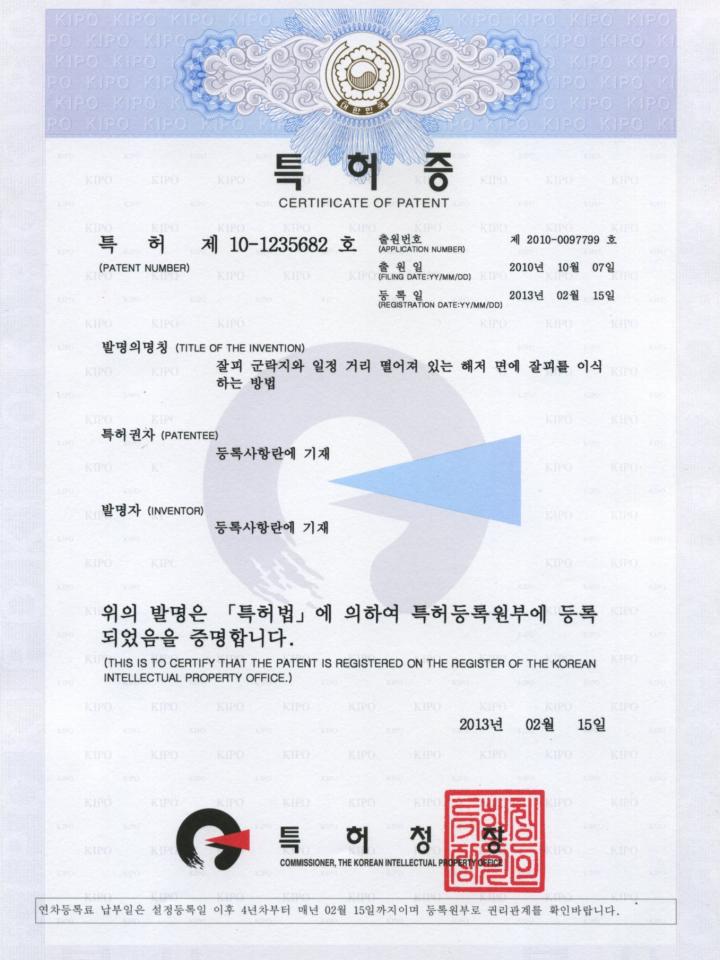 군락지와 떨어진 해저면에 잘피 이식방법